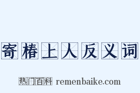 寄椿上人反义词是什么意思的图片